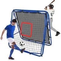 StarTech.com Rebondisseur de football - But de football/filet d'entraînement 100 × 100 cm - Double face - Pour enfants - Extérieur - Bleu