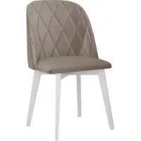 Mirjan 24 Chaise de salle à manger rembourrée AFTON 6 - blanc / beige