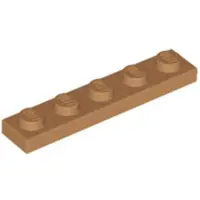 LEGO 1x5 Plaque 78329 - 250 pièces Nougat moyen