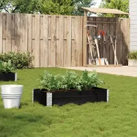 Prolenta Maison Exclusive - Jardinière noir 100x50 cm bois massif de pin