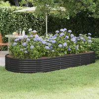 Prolenta Maison Exclusive - Jardinière surélevée en acier galvanisé 296 x 140 x 36 cm Anthracite