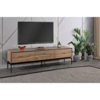 AEA Wohnzimmer RTV Lowboard TV Ständer Braun Holz Sideboard Tisch Modern