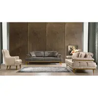 AEA Designer Wohnzimmer Couch-Set Luxus Sofagarnitur 3+3+1 Sitzer 3tlg Set