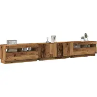 Prolenta Maison Exclusive - Meuble TV avec lumières LED vieux bois bois d'ingénierie