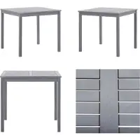 vidaXL Table de jardin Gris 80x80x74 cm Acacia Massivholz - Table de salle à manger - Tables de salle à manger