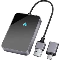 Salcar Adaptateur CarPlay sans fil pour Android - Bi-bande 5.8 GHz, sans délai