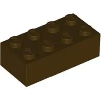 LEGO brique 2x4 3001 - 50 pièces brun foncé