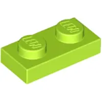 LEGO 250x 1x2 plaques 3023 - Plaque Lime - Lime