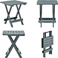 vidaXL Table de jardin pliante Vert 45x43x50 cm Plastique - Table de jardin - Tables de jardin - Table de bistrot