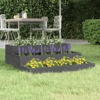 Prolenta Maison Exclusive - Bac à plantes gris 78x78x27 cm Bois massif Pin