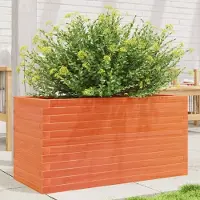 Prolenta Maison Exclusive - Bac à plantes brun ciré 90x40x45,5 cm Bois massif de pin