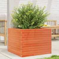 Prolenta Maison Exclusive - Bac à plantes brun ciré 60x60x45,5 cm Bois massif de pin