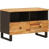 Syfax Meuble TV Marron 70 x 33 x 46 cm Bois de mangue massif
