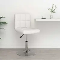 Prolenta Maison Exclusive - Tabouret de bar en similicuir blanc