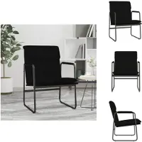 vidaXL Fauteuil Lounge Noir 55x64x80 cm Similicuir - Fauteuil