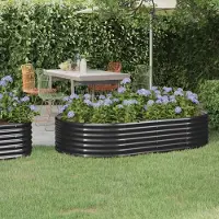 Prolenta Maison Exclusive - Lit surélevé de jardin Acier galvanisé Anthracite