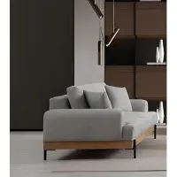 AEA Salon gris clair Ensemble de canapés design Canapé d'angle 3 places Fauteuil 3pcs