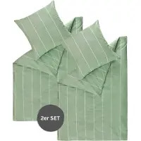 Esprit Renforcé Housses de coussin et draps de lit HARPLINES Vert 135 x 200 cm - 2 paires
