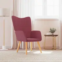 Prolenta Maison Exclusive - Fauteuil relax tissu bordeaux