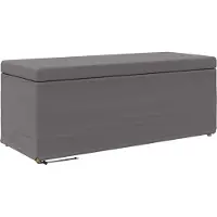 vidaXL Tabouret gris 101 x 41 x 40 cm Simili cuir et bois d'ingénierie