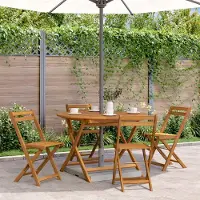 Prolenta Maison Exclusive - Table de jardin pliante 110 cm en bois massif d'acacia