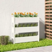 Prolenta Maison Exclusive - Bac à plantes blanc 112x25x104,5 cm Bois massif Pin