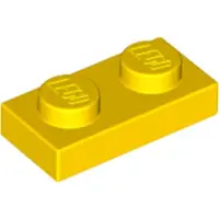 LEGO 50 pièces , pièce c. 3023 en jaune (jaune)