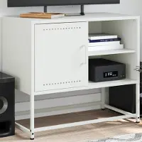 Prolenta Maison Exclusive - Meuble TV vert olive 100,5x39x60,5 cm acier