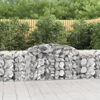 Prolenta Maison Exclusive - Paniers à gabions arqués 7 pcs 300x50x80/100 cm fer galvanisé