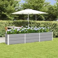 Prolenta Maison Exclusive - Bac à plantes gris clair 240 x 40 x 45 cm en acier