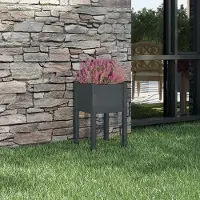 Prolenta Maison Exclusive - Bac à plantes gris 40x40x70 cm Bois massif Pin