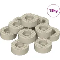 vidaXL , pieds de chaise, protections pour sol, 18000 pièces, transparent, diamètre 15 x 16 mm