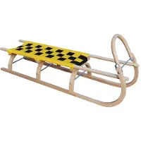 SULOV Luge en bois 67 longueur 125 cm - jaune-noir