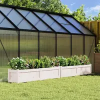 Prolenta Maison Exclusive - 2 bacs à plantes blancs en bois massif de pin