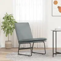 Prolenta Fauteuil de salon exclusif, couleur gris clair, dimensions 52x75x76 cm, revêtement en tissu