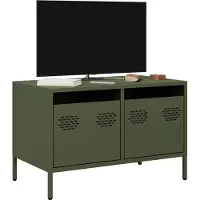 Prolenta Maison Exclusive - Meuble TV vert olive 68x39x43,5 cm Acier laminé à froid