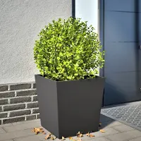 Prolenta Maison Exclusive - Bac à plantes noir 50x50x50 cm en acier