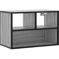 Syfax Meuble TV sonoma gris 60x31x39,5 cm bois d'ingénierie et métal
