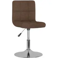 Syfax Tabouret de bar pivotant Marron Tissu