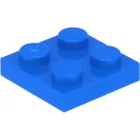 LEGO 2x2 plaques 3022 - 250 pièces bleu
