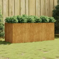 Prolenta Jardin Exclusif - Plate-bande surélevée 200x80x80 cm en acier Corten