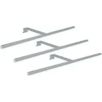 Kalb Material für Möbel kalb | Éclairage LED pour armoires à portes coulissantes, luminaire en saillie gris argenté, 600 mm, lot de 3, blanc neutre