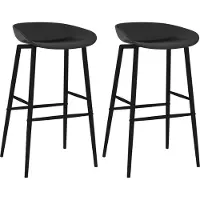 Prolenta Maison Exclusive - Tabourets de bar, lot de 2, noir