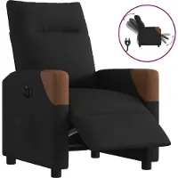 Syfax Fauteuil inclinable électrique Noir Tissu