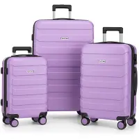 Omna | Set de valises sur roulettes 3 en 1 - 94L + 63L + 40L - Violet - Léger et robuste - Design moderne