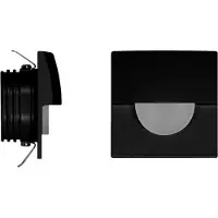 Beneito Faure Skin - Applique Murale Encastrée Led - 2 W, Blanc Chaud 3000K, 120 - Noir