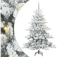 Syfax Sapin de Noël Artificiel à Branches Articulées Blanc 150 cm