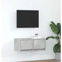 Prolenta Maison Exclusive - Meuble TV gris béton 60x31x25,5 cm Matériau dérivé du bois