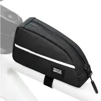 RockBros Sacoche de cadre en nylon Sacoche triangulaire allongée pour vélo pliant/pliable 0,8L Noir