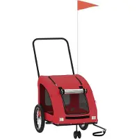 Syfax Remorque de vélo pour animaux de compagnie rouge